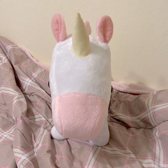 AMUSE Yumekawa Unicorn Pink Chibi Anime Soft Plush Doll Toreba Japan - Picture 4 of 5